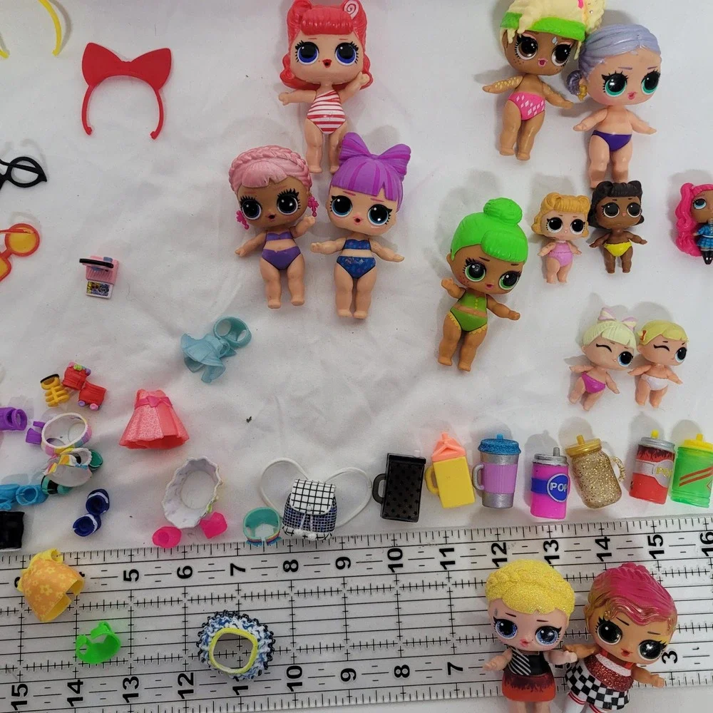 LOL Surprise Doll Mega Lot Figures Lil Sisters Accessories Clothes Bottles 20pc+